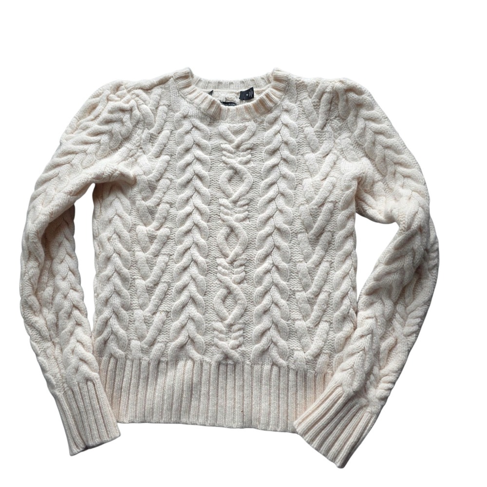 Ralph Lauren Aran‎ Knit Wool Cashmere Sweater M - Picture 2 of 10